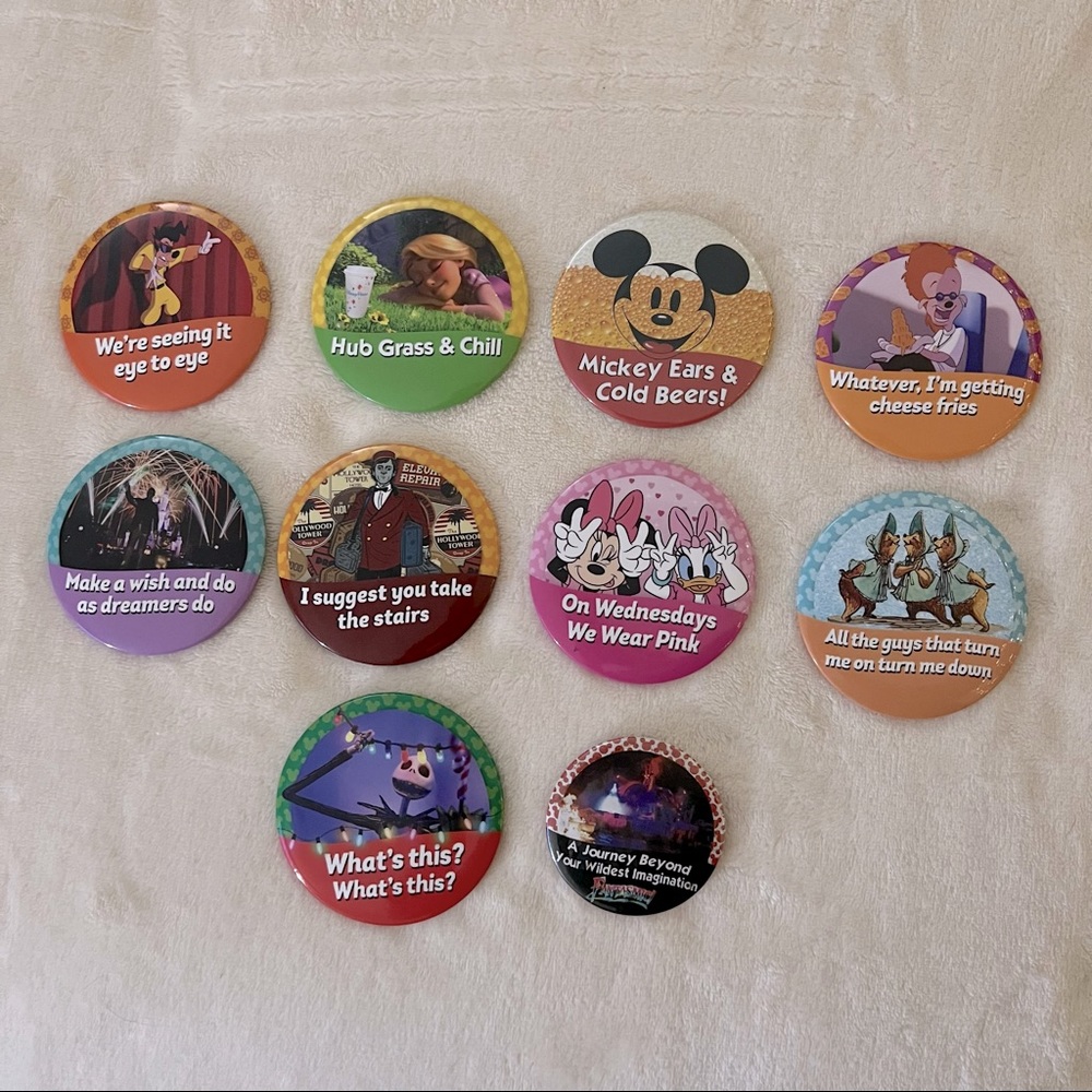 Assortment of Disney Buttons